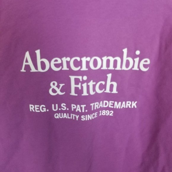 Abercrombie & Fitch Womens S Purple Spell Out Slee - Picture 8 of 8